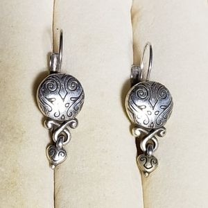 Brighton Silver Earrings with saftey clasp